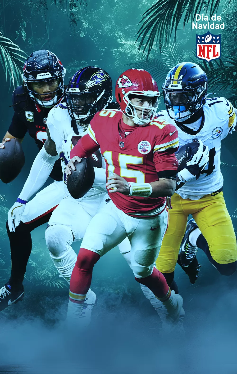 NFL · DÍA DE NAVIDAD: STEELERS-CHIEFS Y TEXANS-RAVENS