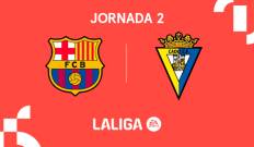 Jornada 2. Jornada 2: Barcelona - Cádiz