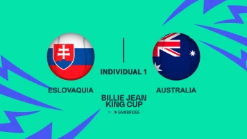 Billie Jean King Cup Finals. T(2024). Billie Jean King... (2024): Eslovaquia - Australia Partido Individual 1